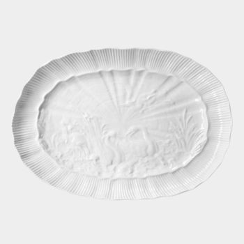 Schwanenservice Platte oval groß 34 cm