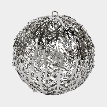 Cristallo Kugel-Ornament nickel
