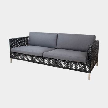 Cane-line Connect 3-Sitzer Sofa black / antracite