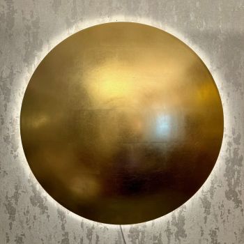 Christine Kröncke Diskus 100 Wandleuchte LED Schlagmetall gold Ausstellungsstück