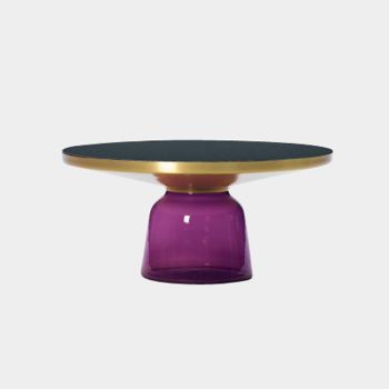 Bell Kaffeetisch Amethyst-violett - Kristallglas schwarz
