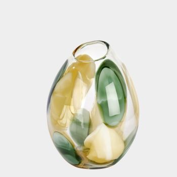 Lambert Bagodar Vase Glas grün/beige H 29,5 cm