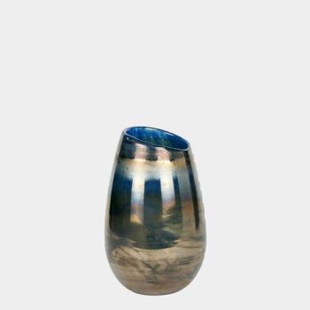 Lambert Bartolommeo Vase metallic-blau H27,5 cm