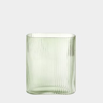 Lambert Galliani Vase Glas grün H 24,5 cm 20,5x9 cm