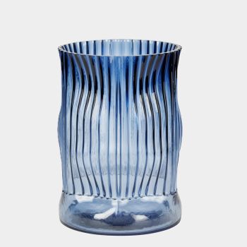 Lambert Milani Vase Glas blau H 29.5 cm