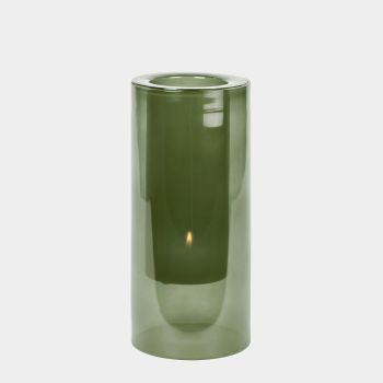 Lambert Rimini Windlicht Glas salbei H23 cm