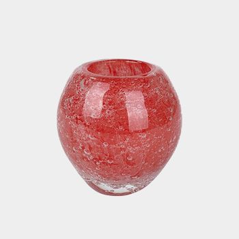 Salviato Windlicht Vase rot 12 cm D12 cm