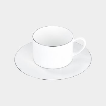 Lambert Serene Tee-/Kaffeeuntertasse mit Platinrand