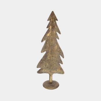 Weihnachtsbaum Metall antik goldfarben