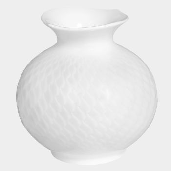 Meissen Vase Wellenspiel Relief weiß 9 cm