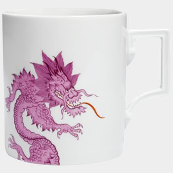Meissen Ming Dragon purpur Henkelbecher