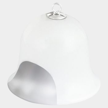 Weihnachtskugel Glocke mit Platinpunkt 4,8 cm