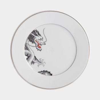 Meissen Vitruv Glücksdrache Platinum Dessertteller Ø 22 cm