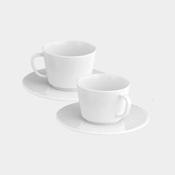 Meissen Porzellan Vitruv Graphic Cappuccinotassen-Set, 4-tlg.