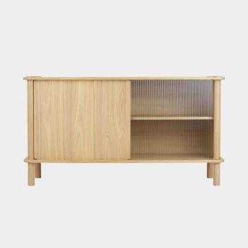 UMAGE Italic Sideboard Eiche hell, Türen: Holz / Glas