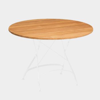 Weishäupl Classic Tisch rund Ansicht weiß / Ø 110 cm