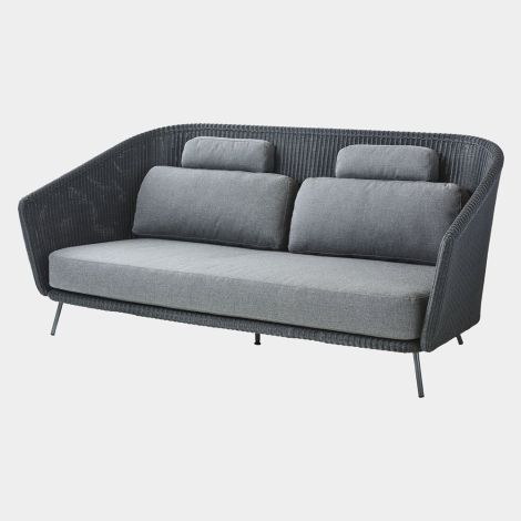 Mega 2-Sitzer Sofa, inkl. Grey Kissensatz 