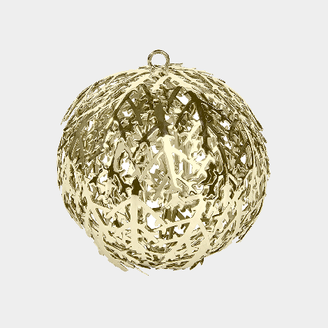 Cristallo Kugel-Ornament gold