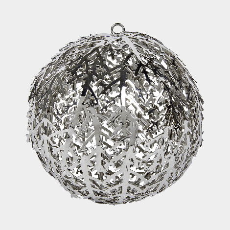 Cristallo Kugel-Ornament nickel