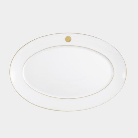 Meissen Swords Luxury Gold Platte oval klein
