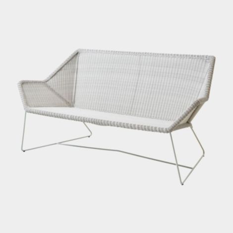 Cane-line Breeze 2-Sitzer Sofa weiß-grau