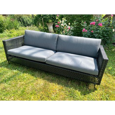 Cane-line Connect 3-Sitzer Sofa black / antracite Ausstellungsstück