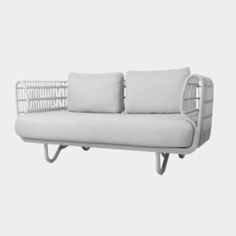 Cane-line Nest 2-Sitzer Sofa outdoor weiß