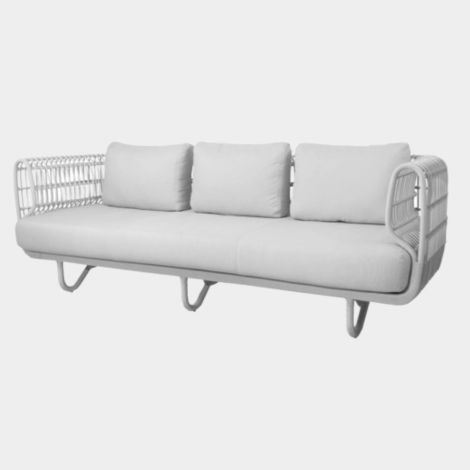 Cane-line Nest 3-Sitzer Sofa Outdoor weiß