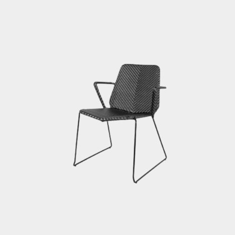 Cane-line Vision Sessel mit Armlehne black / graphite