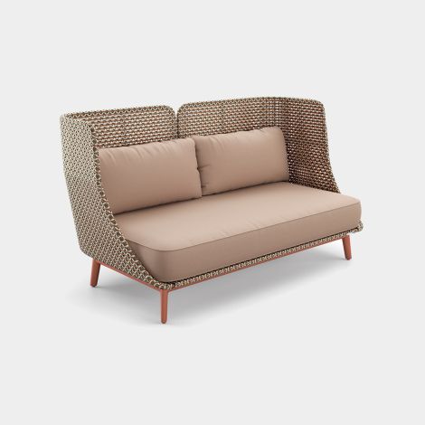 Dedon Mbarq 3er-Sofa mit hoher Rückenlehne chestnut