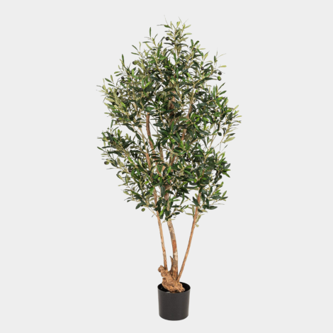 Kunstpflanze Olivenbaum im Topf 148cm grün-braun
