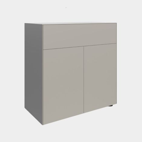 Form1 Connect Container Kommode mit 2 Türen und Schublade stone