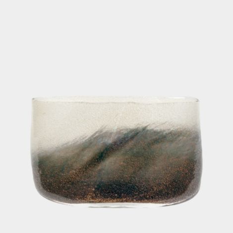 Correggio Glasvase perlgrau H 17,5 cm