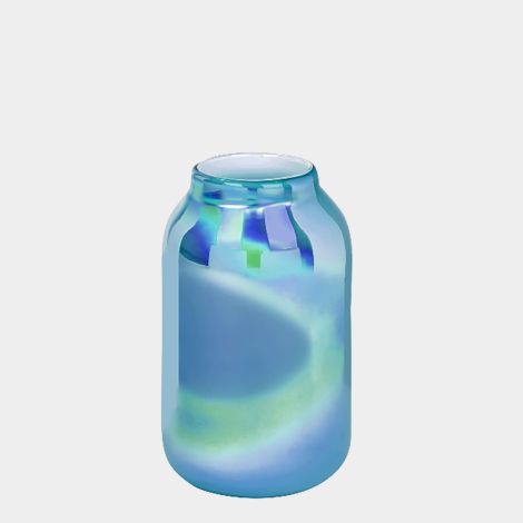 Ferrata Vase arctic blue / metallic klein