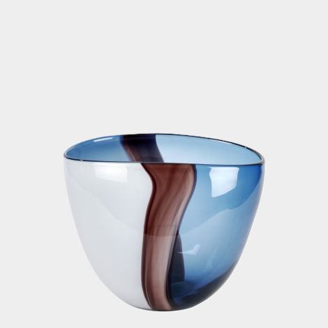 Lambert Manikpur Vase Glas blau berry weiß H 20,5 cm