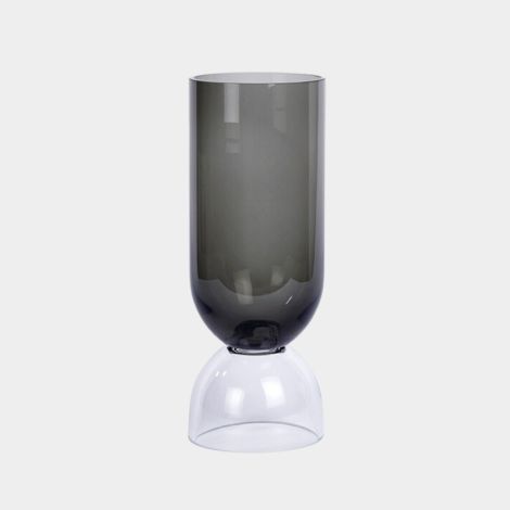 Lambert Vasari Vase Glas grau/klar