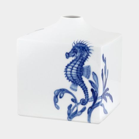 Meissen Cosmopolitan Blue Treasures Seepferdchen Vase