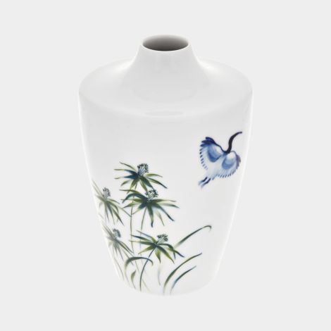 Meissen Porzellan Vase Cosmopolitan blaugrüne Gräser 18 cm