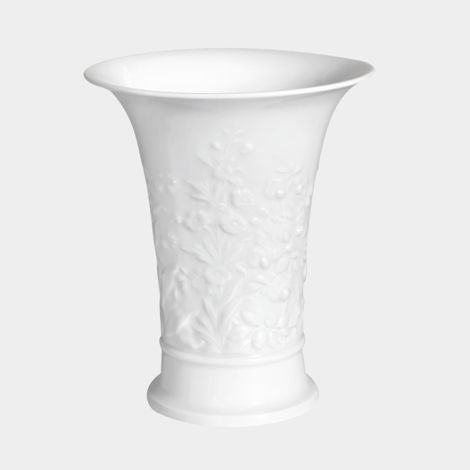 Relief Vase weiß 17 cm