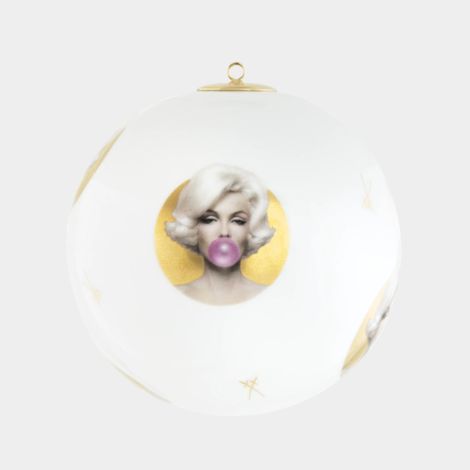 Meissen Porzellan MEISSEN X Michael Moebius Kugel Marylin gold Ø 9 cm