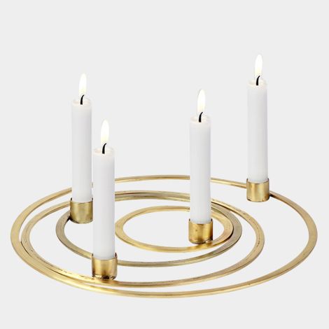 Lambert Areum Kerzenhalter gold - mit Kerzen