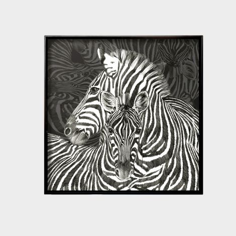 Taitu Wild Spirit Tablett Zebra 45 x 45 cm