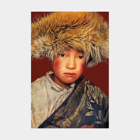Thomas Albrecht Gobelinbild Tibetan Boy terra