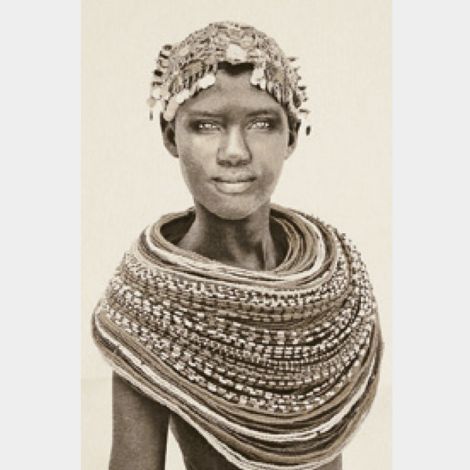 Thomas Albrecht Gobelinbild Samburu Girl creme