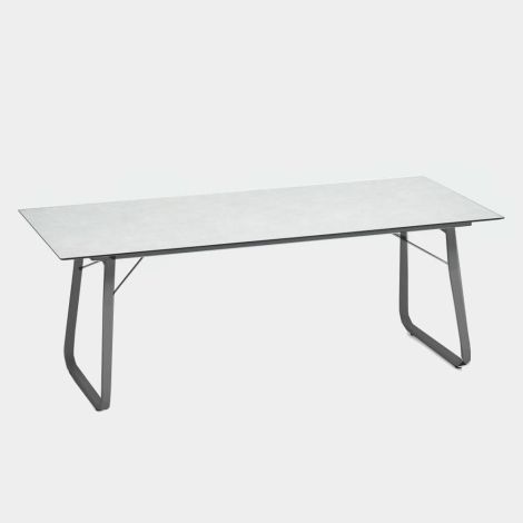 Weishäpl Ahoi Tisch HPL weiß / Gestell graumetallic