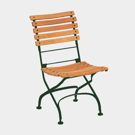 Weishäupl Classic Stuhl, geschwungene Latten / Gestell dunkelgrün