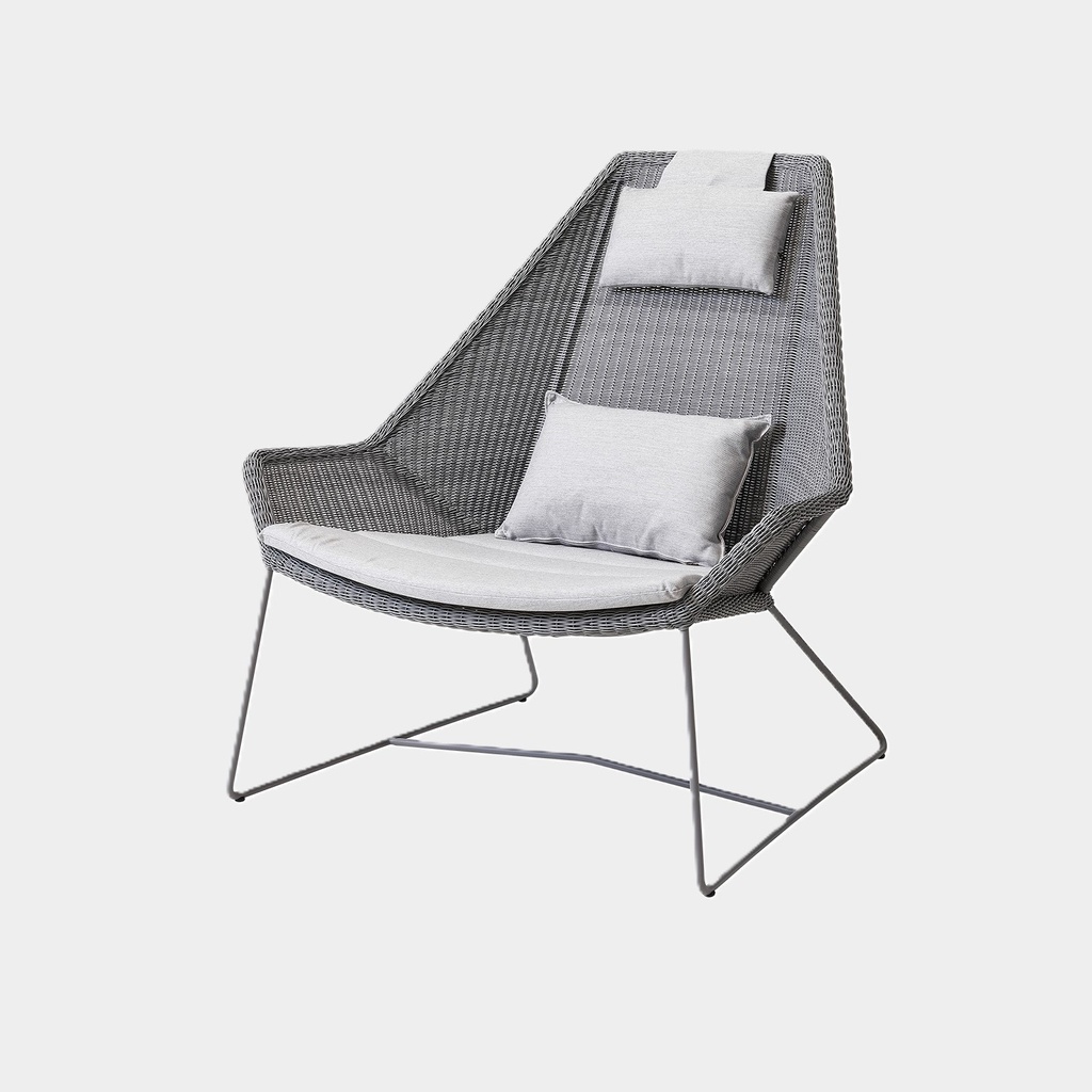 Breeze Highbacksessel hellgrau-Natte light grey