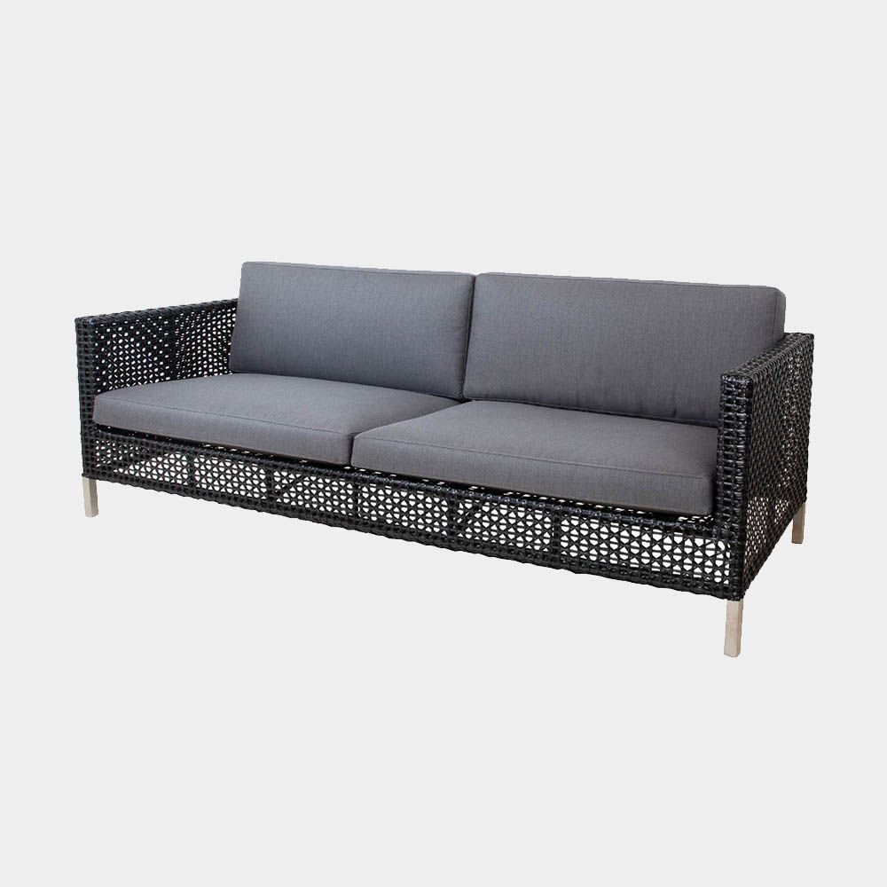 Connect 3-Sitzer Sofa black / antracite-grau