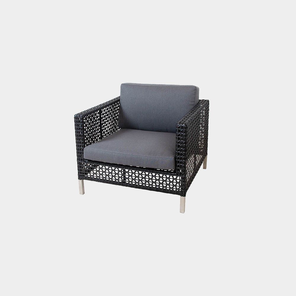 Connect Lounge Sessel black / anthracite-ohne Sitzkissen