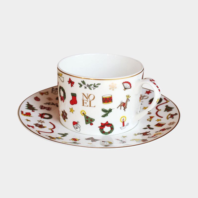 Noel Oro Tee- / Kaffeetasse mit Untertasse